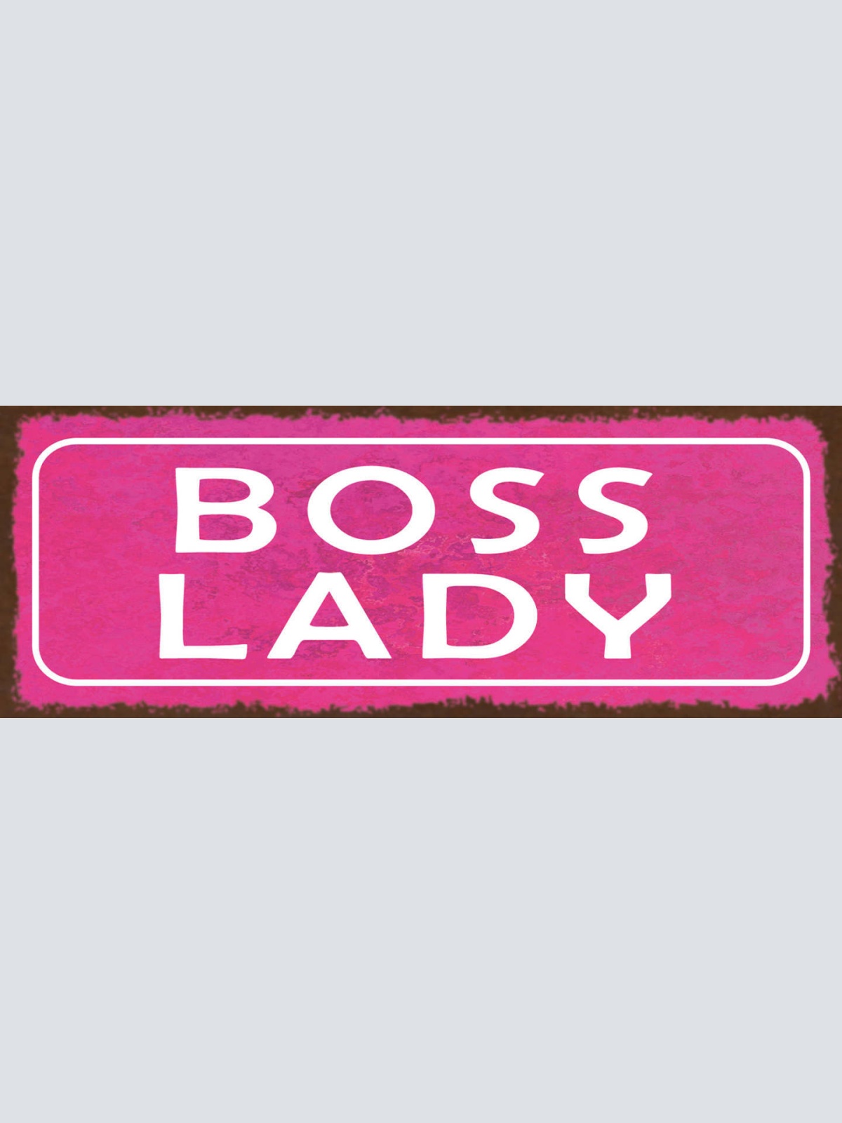 Schild Boss Lady Frau Dame Chefin Anführerin Leiterin 27x10 Blech od.Holz