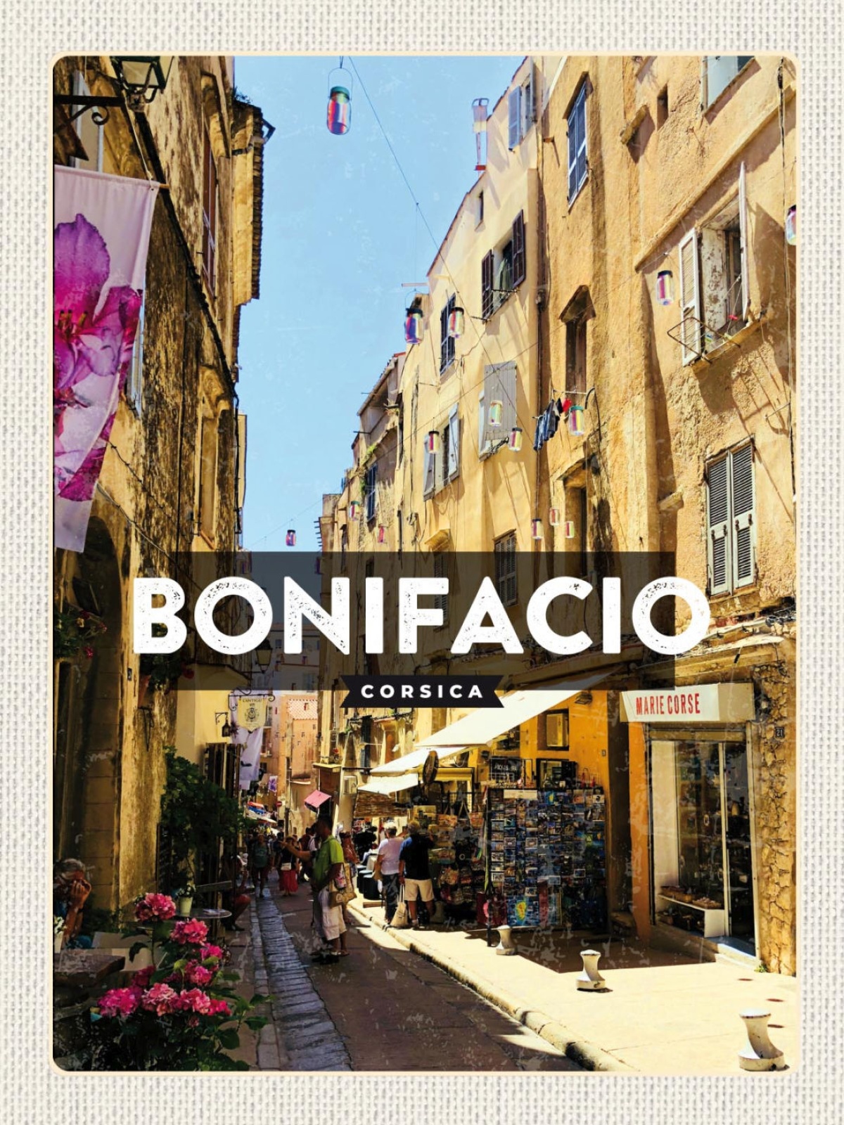 Schild Bonifacio Corsica Korsika Frankreich Stadt 12x18 20x30 30x40 Blech/Holz