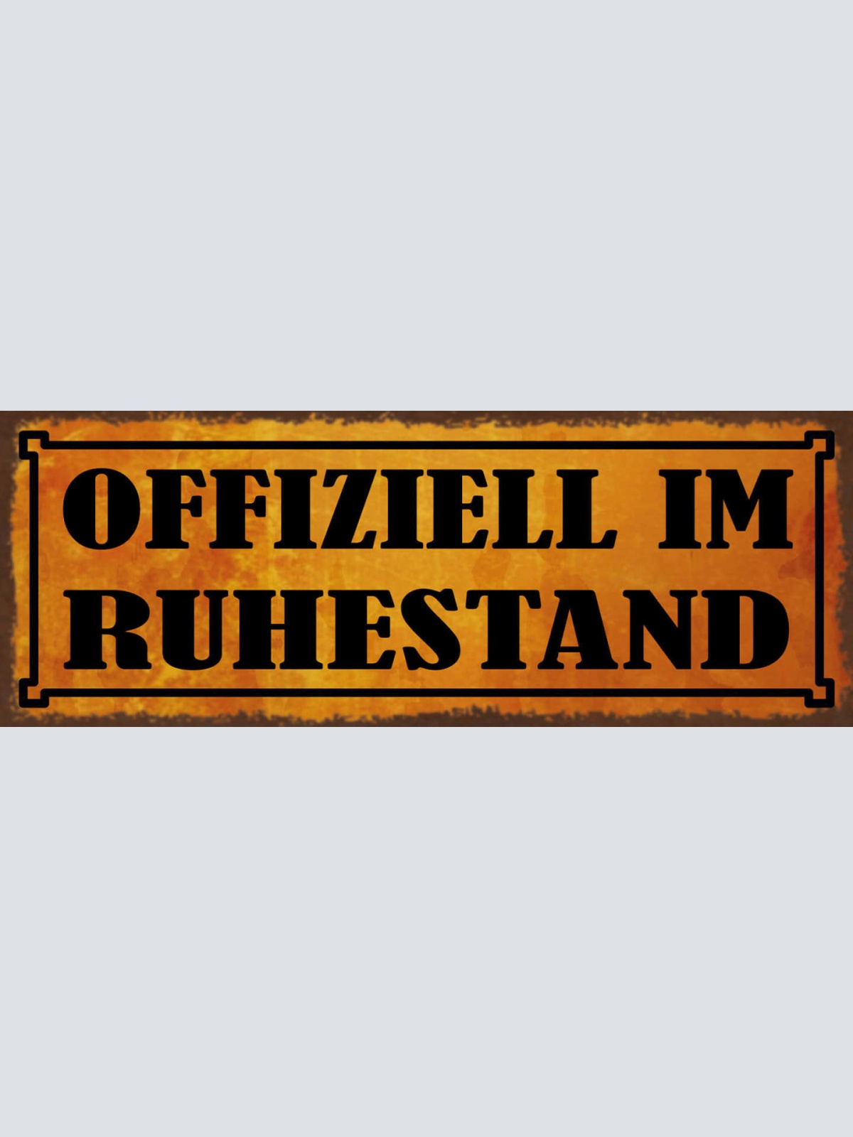 Schild Offiziell Im Ruhestand Pension Rente Pensionist 27x10 Blech od.Holz