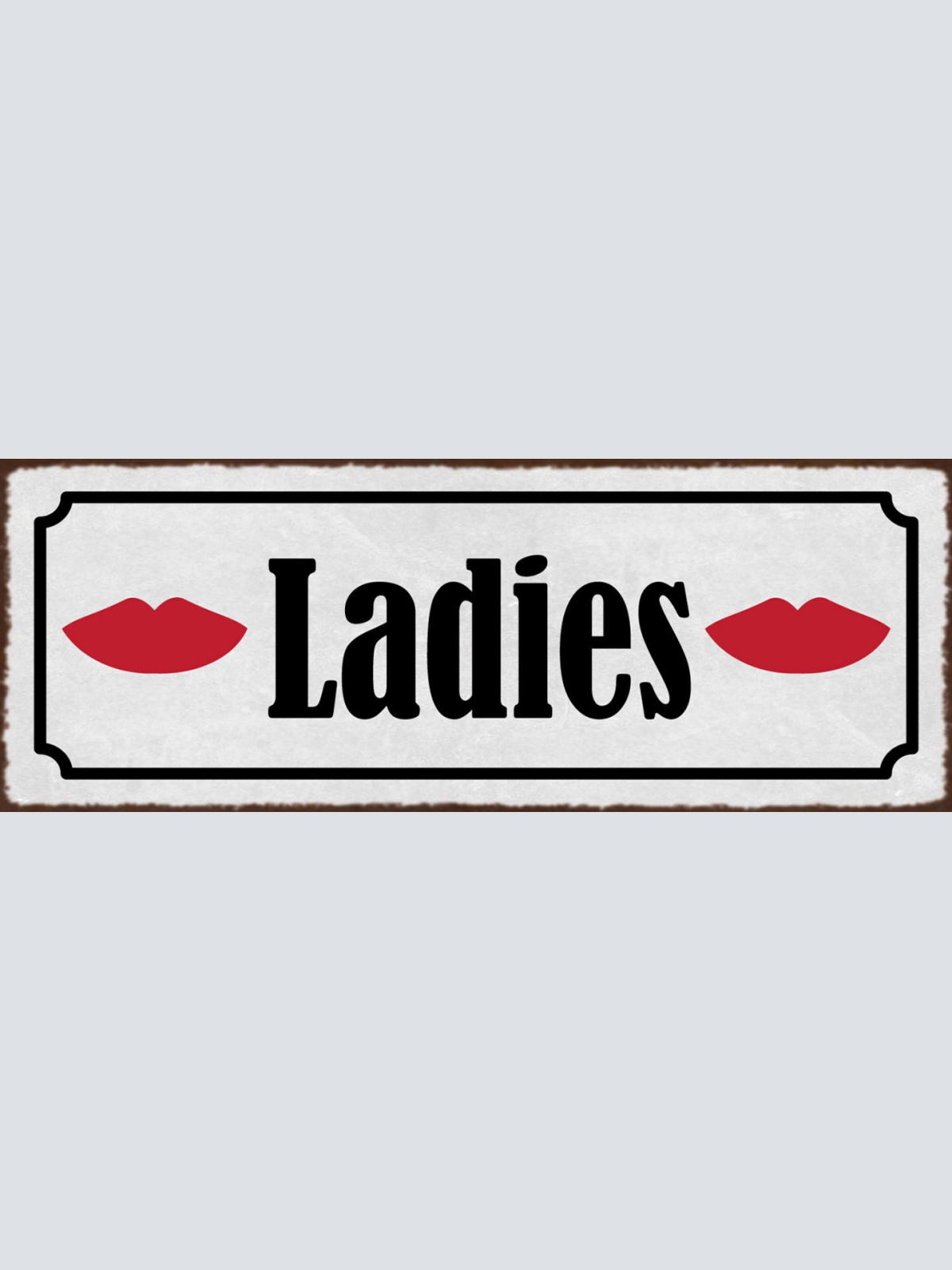 Schild Ladies Damen Frauen Umkleide Raum WC Toilette Klo 27x10 Blech od.Holz