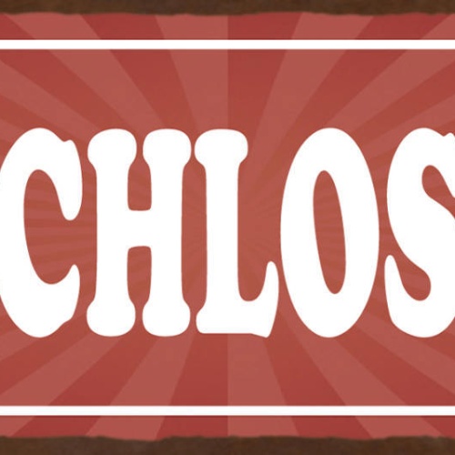 Schild Geschlossen Zu Geschäft Laden Lokal Bar Closed 27x10 Blech od.Holz