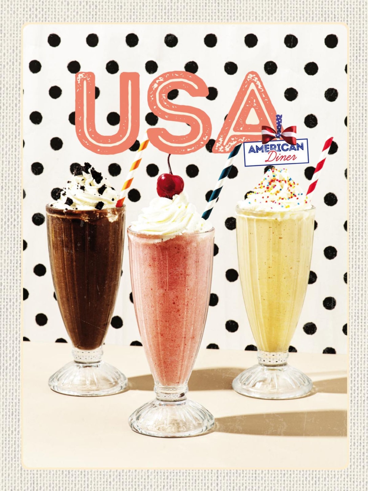 Schild USA American Diner Milkshake Café Amerika 12x18 20x30 30x40 Blech/Holz