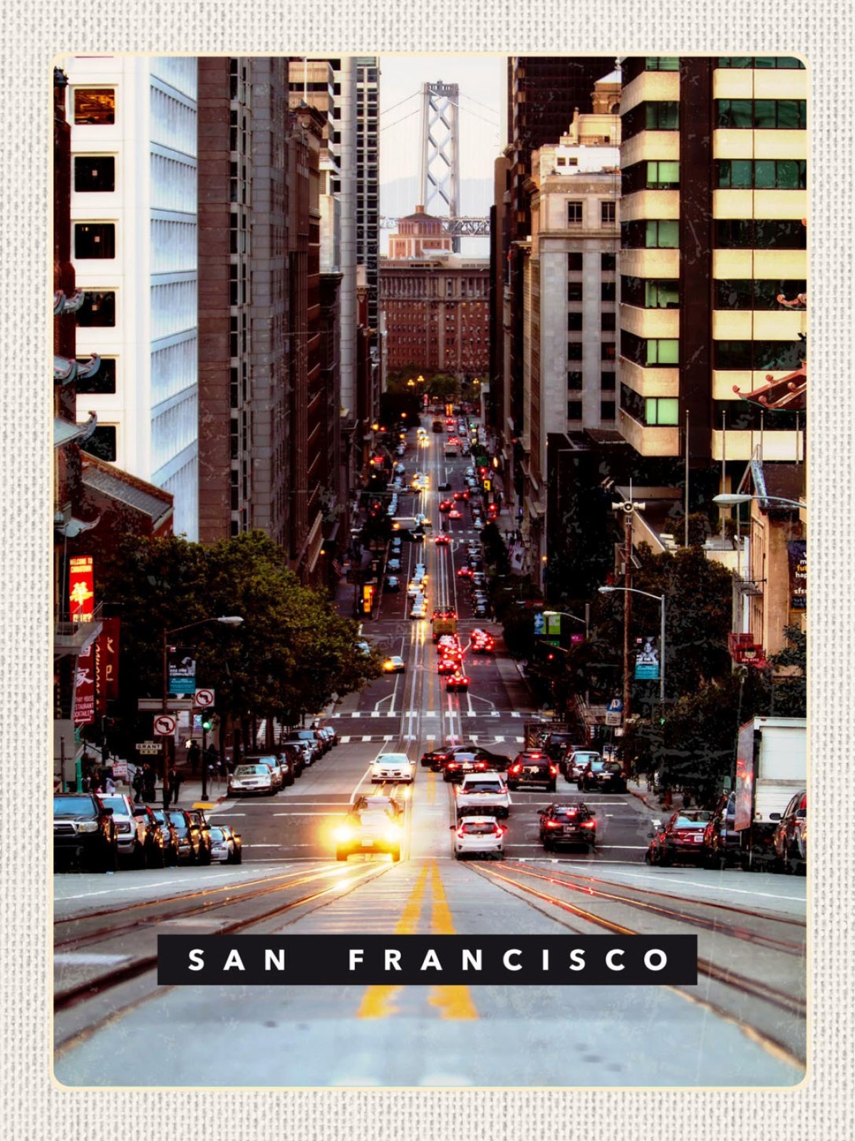 Schild San Francisco California Street Stadt USA 12x18 20x30 30x40 Blech/Holz