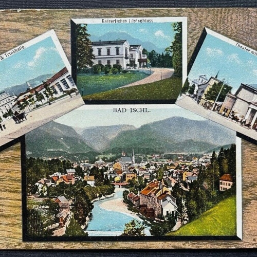 Bad Ischl Collage Stadt Ansicht Postamt Theater Schloss Oberösterreich 410665