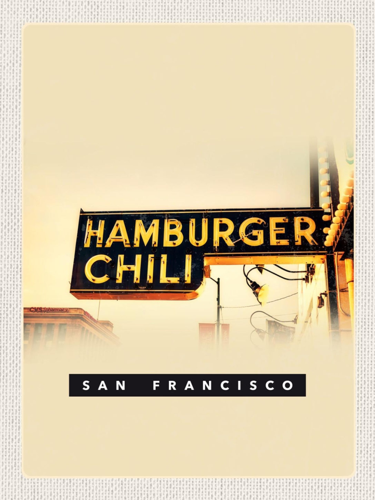 Schild San Francisco Hamburger Chili Fast Food USA 12x18 20x30 30x40 Blech/Holz