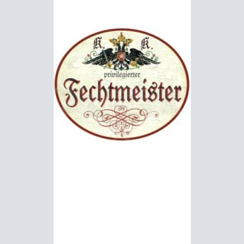 Kuk nostalgie holzschild "fechtmeister"