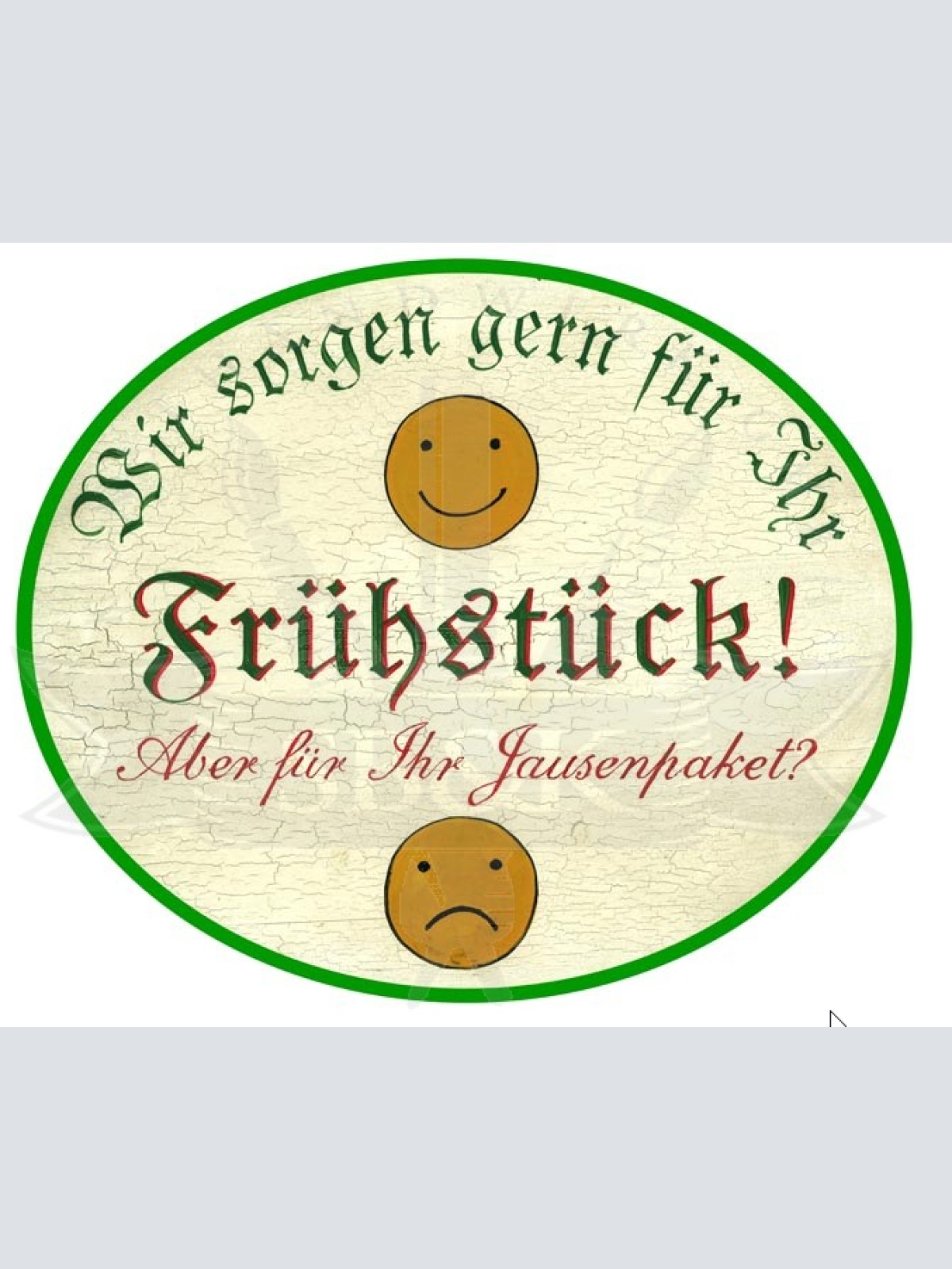KuK Nostalgie Holzschild Wir sorgen gern für ihr Frühstück