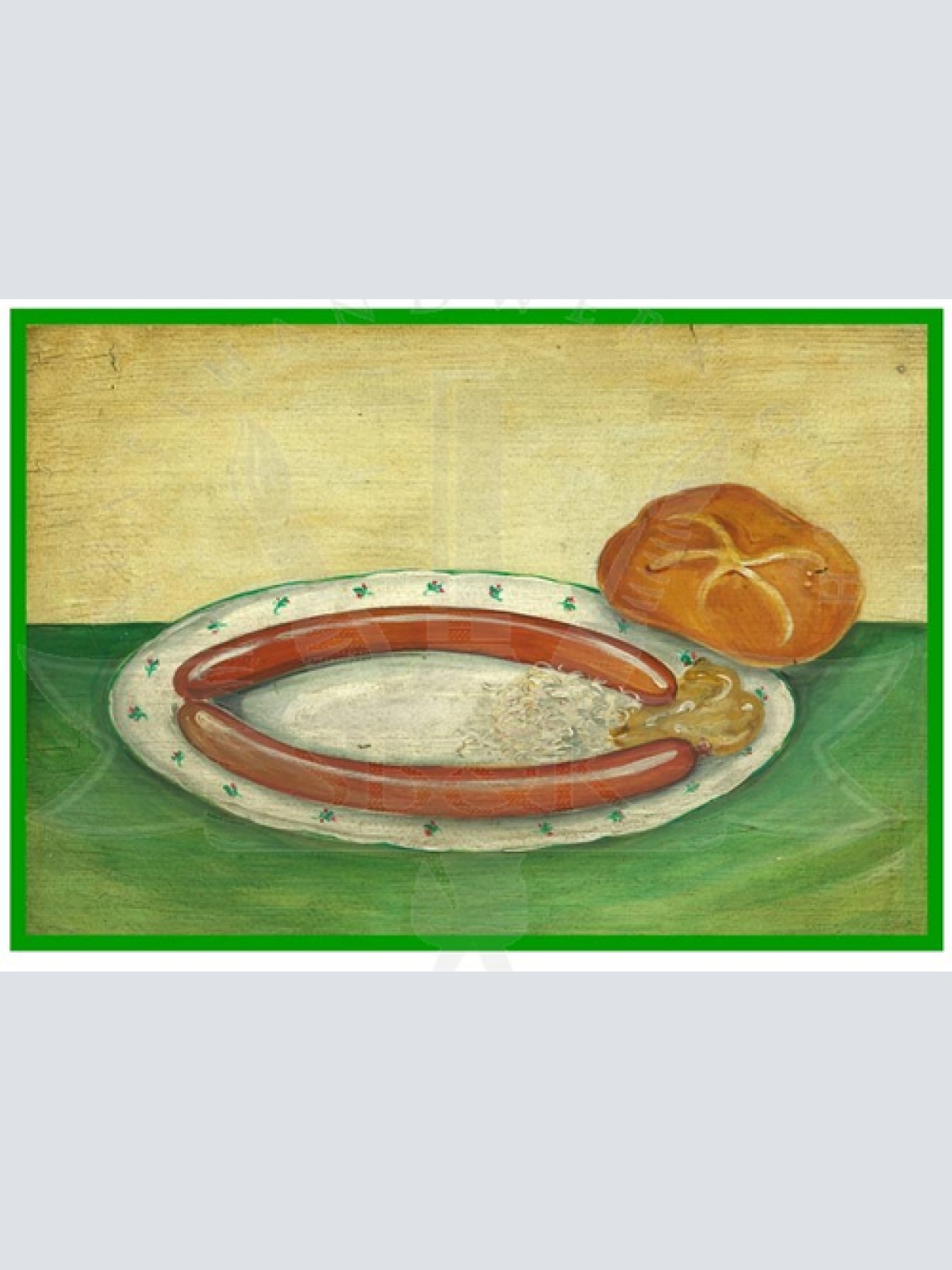 KuK Nostalgie Holzschild Würstel