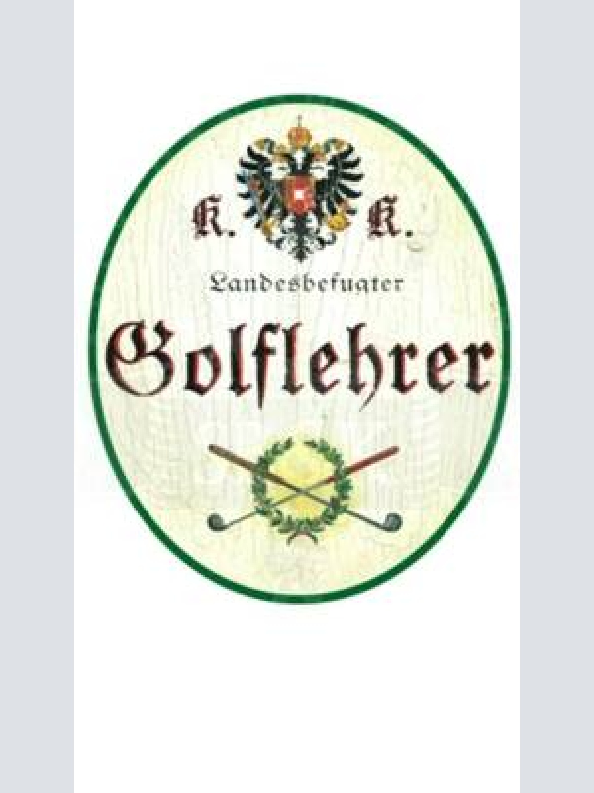 Kuk nostalgie holzschild "golflehrer"