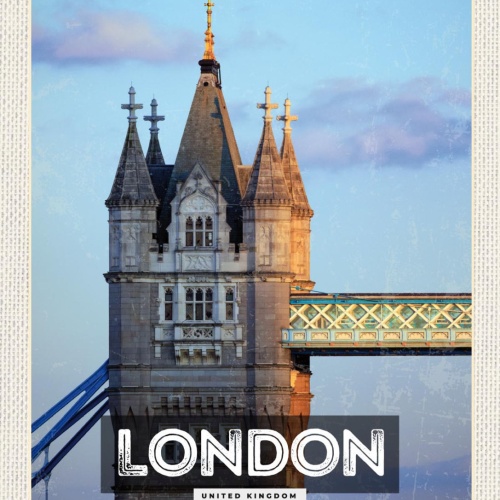 Schild London Tower Bridge England UK GB 12x18 20x30 30x40 Blech od. Holz