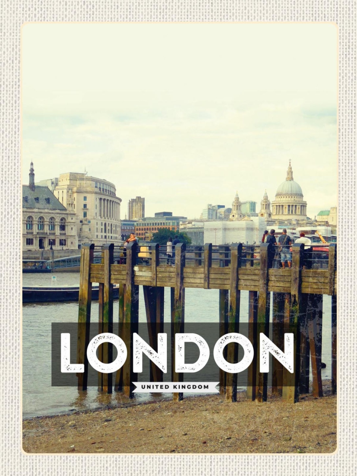 Schild London England UK Großbritannien Themse 12x18 20x30 30x40 Blech/Holz