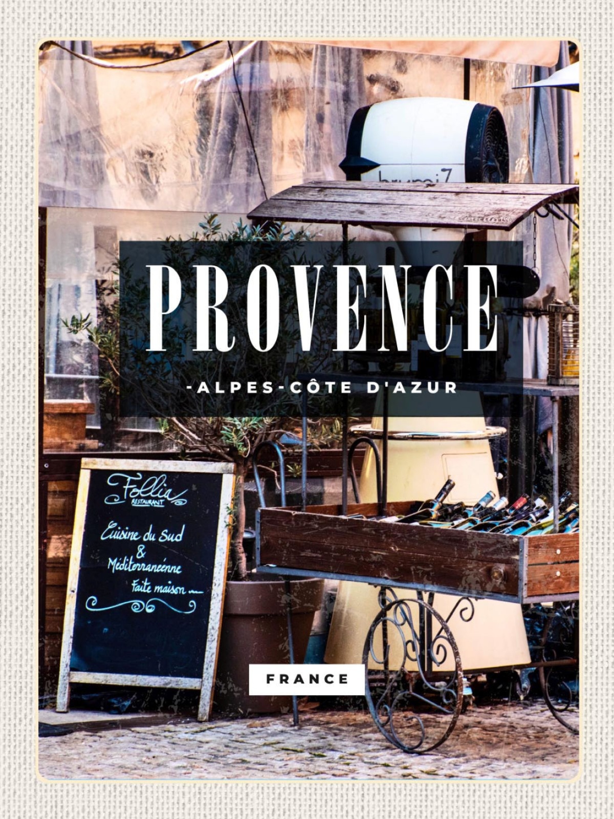 Schild Provence Alpes-Côte d'Azur France Frankreich 12x18 20x30 30x40 Blech/Holz