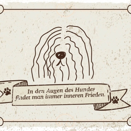 Schild In Den Augen Des Hundes Inneren Frieden 12x18 20x30 30x40 Blech/Holz