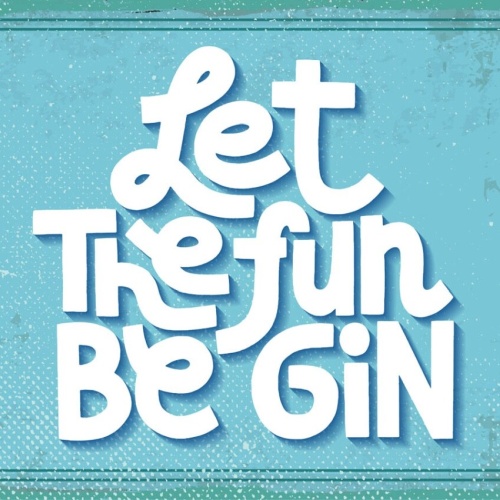 Schild Let The Fun Be Gin Begin Alkohol Bar Spaß 12x18 20x30 30x40 Blech/Holz