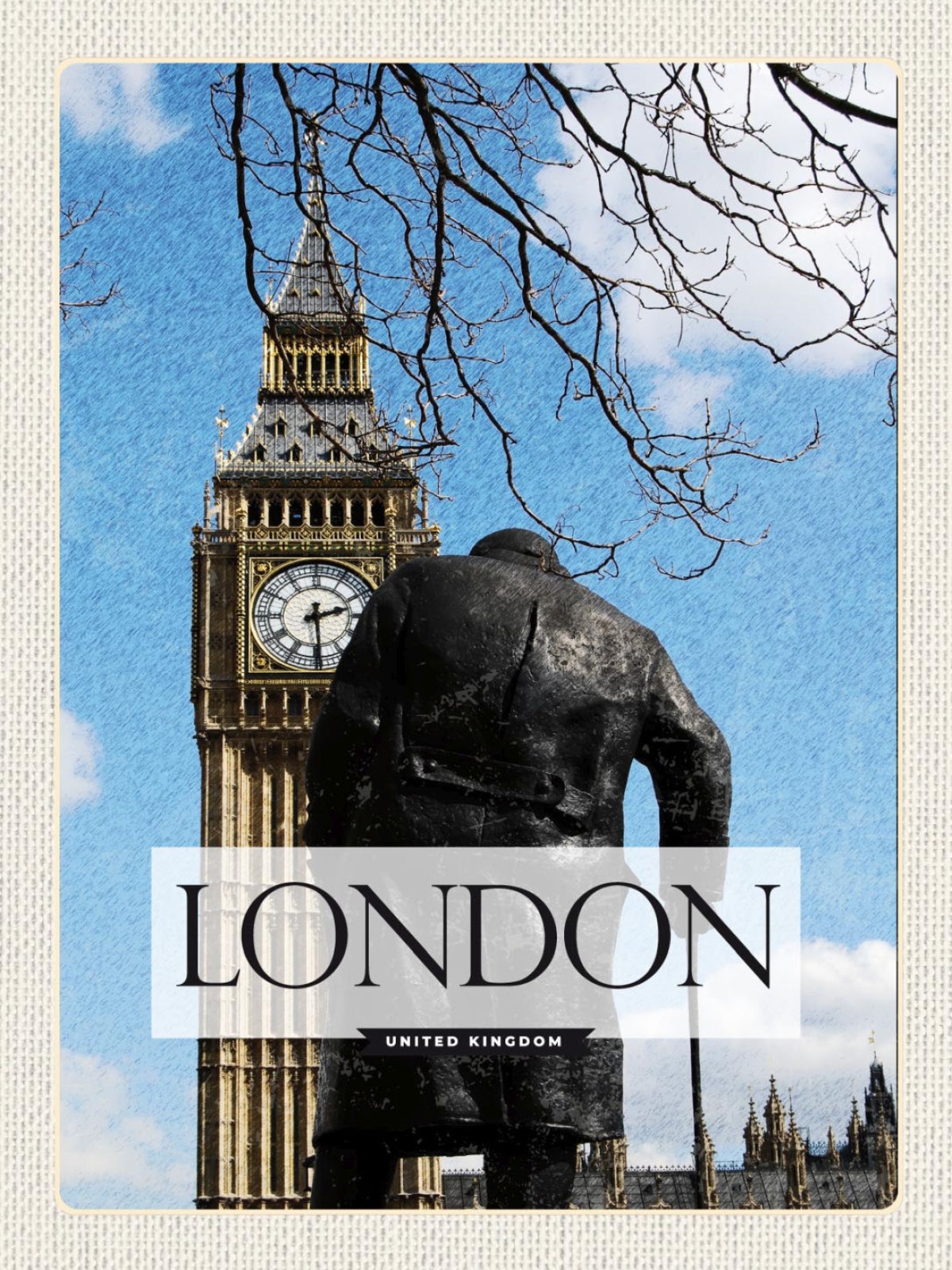 Schild London Big Ben England UK Großbritannien 12x18 20x30 30x40 Blech od. Holz