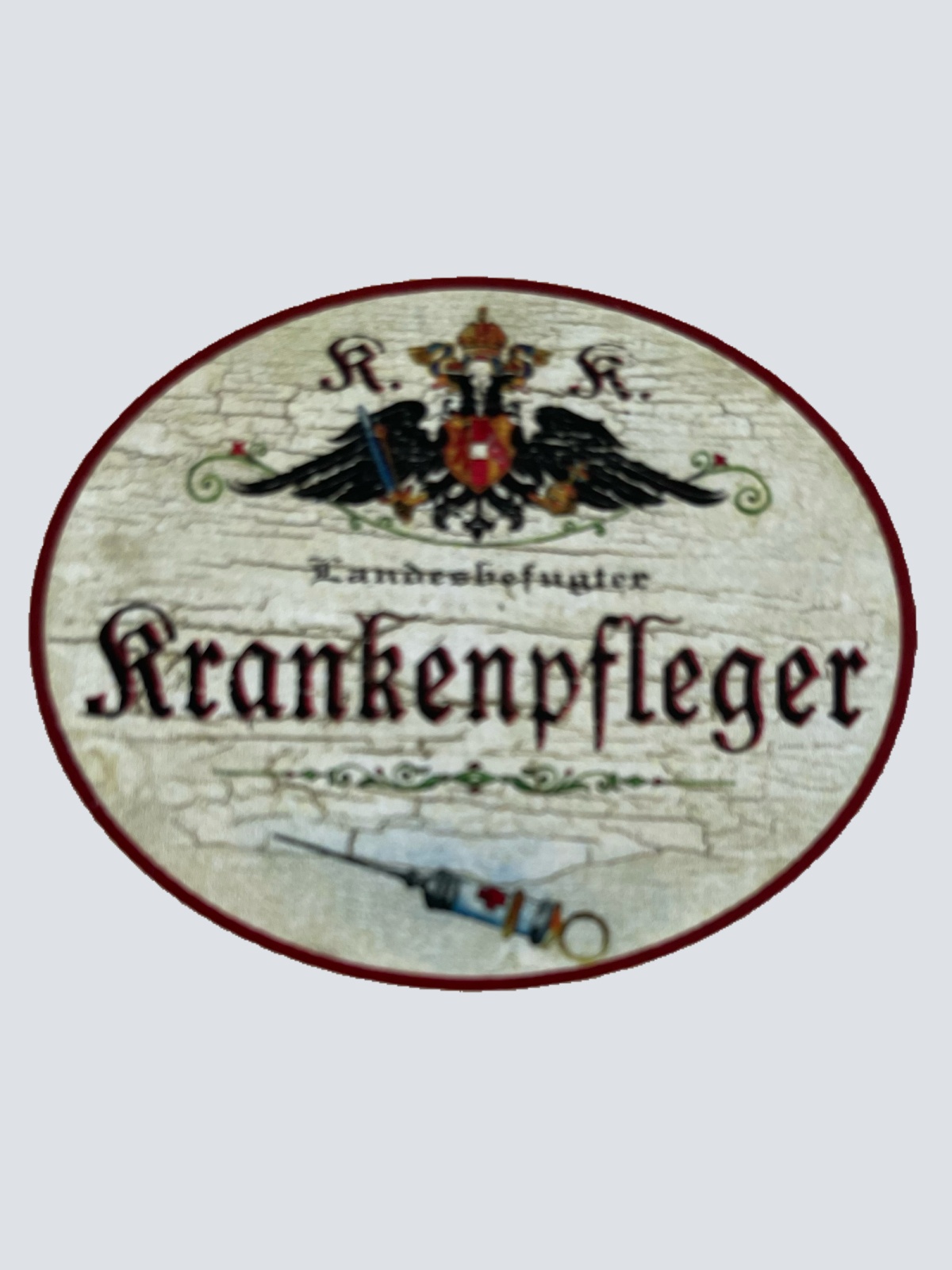 KuK Nostalgie Holzschild Landesbefugter Krankenpfleger Pflege Patienten Schild