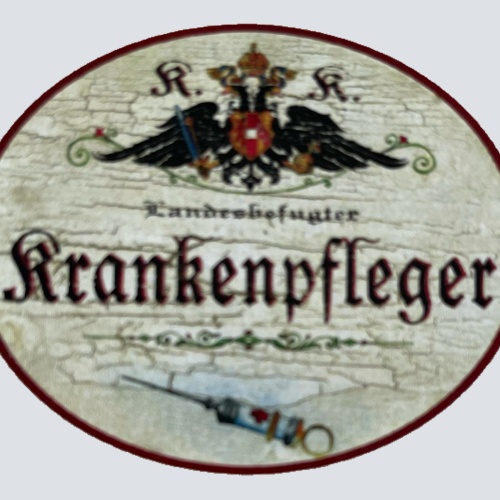KuK Nostalgie Holzschild Landesbefugter Krankenpfleger Pflege Patienten Schild