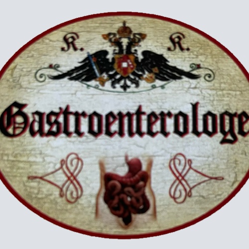 KuK Nostalgie Holzschild Gastroenterologe Gastroenterologie Facharzt Schild