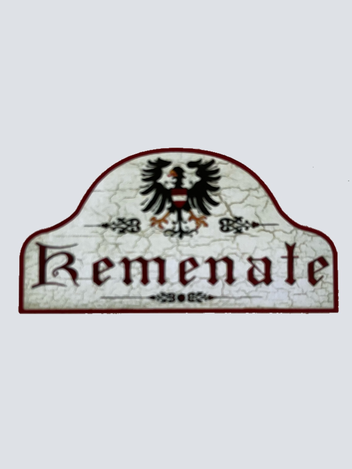 Nostalgie Holzschild Kemenate Kaminzimmer Kamin Wohngemach KuK Schild