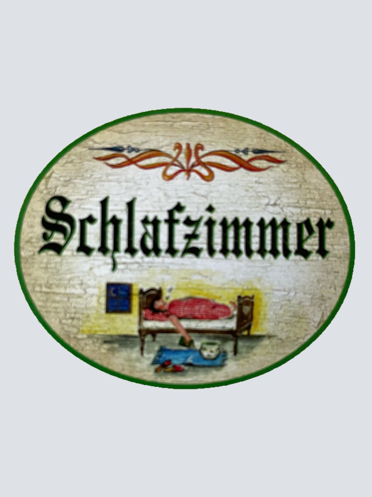 Nostalgie Holzschild Schlafzimmer Schlafen Bett Schild