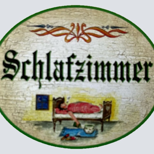 Nostalgie Holzschild Schlafzimmer Schlafen Bett Schild