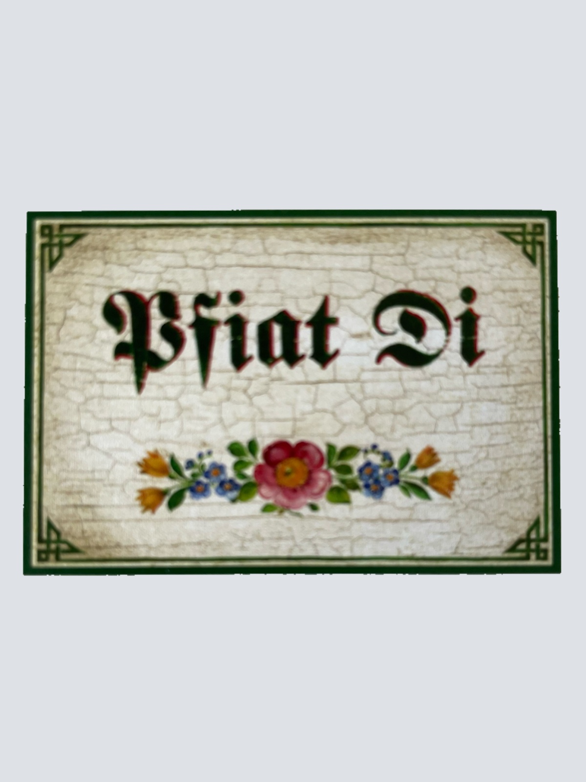 Nostalgie Holzschild Pfiat Di Auf Wiedersehen Tschüss Verabschiedung Schild