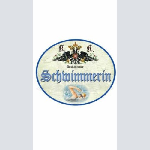 KuK Nostalgie Holzschild "SchwimmerIn"