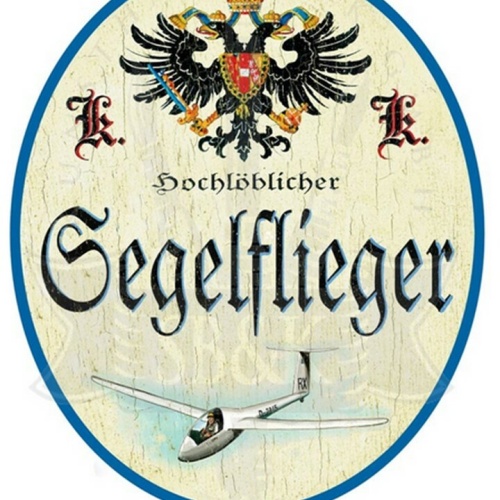 KuK Nostalgie Holzschild "Segelflieger"