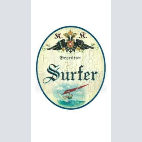 Kuk nostalgie holzschild "surfer"