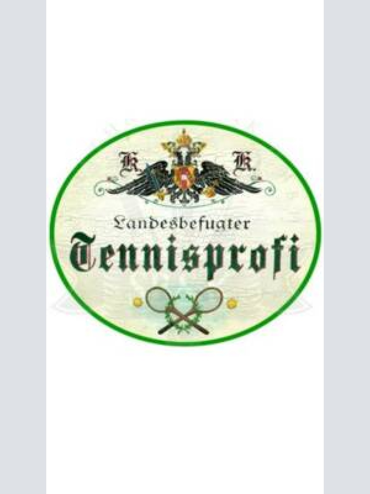 Kuk nostalgie holzschild "tennisprofi"