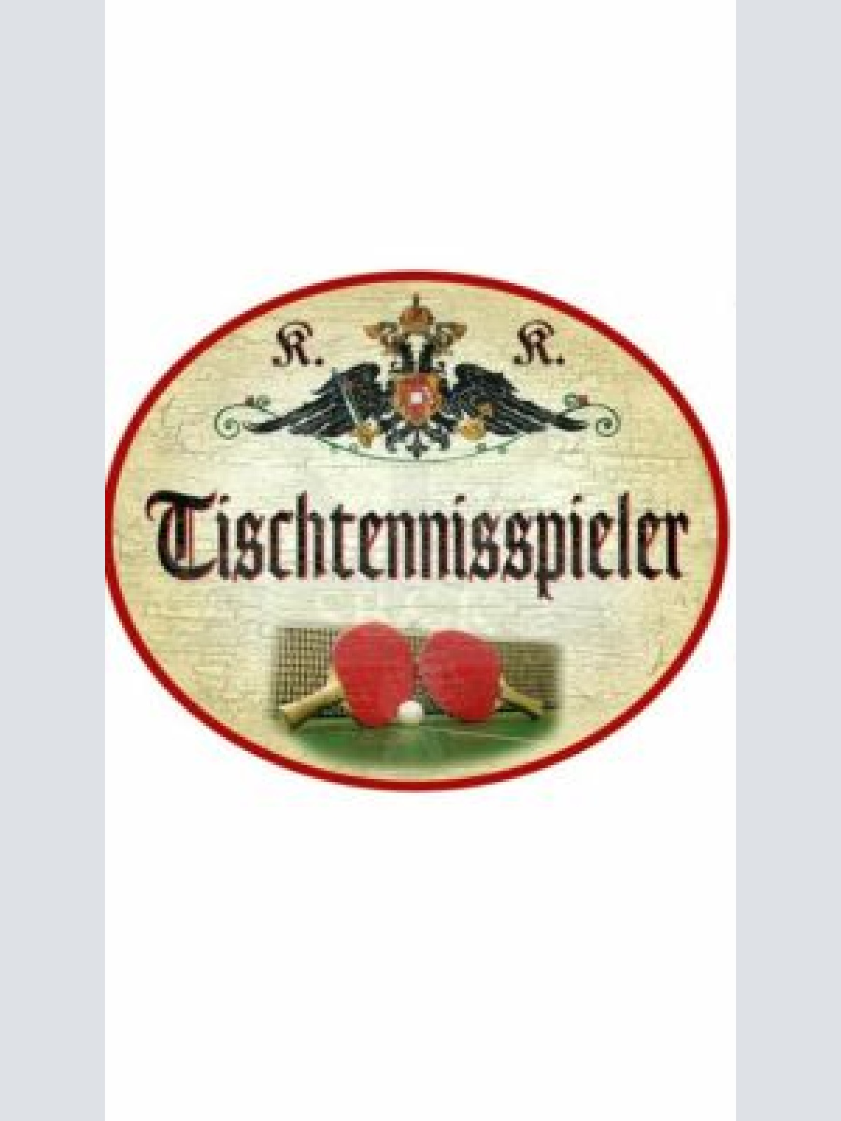 KuK Nostalgie Holzschild "Tischtennisspieler"