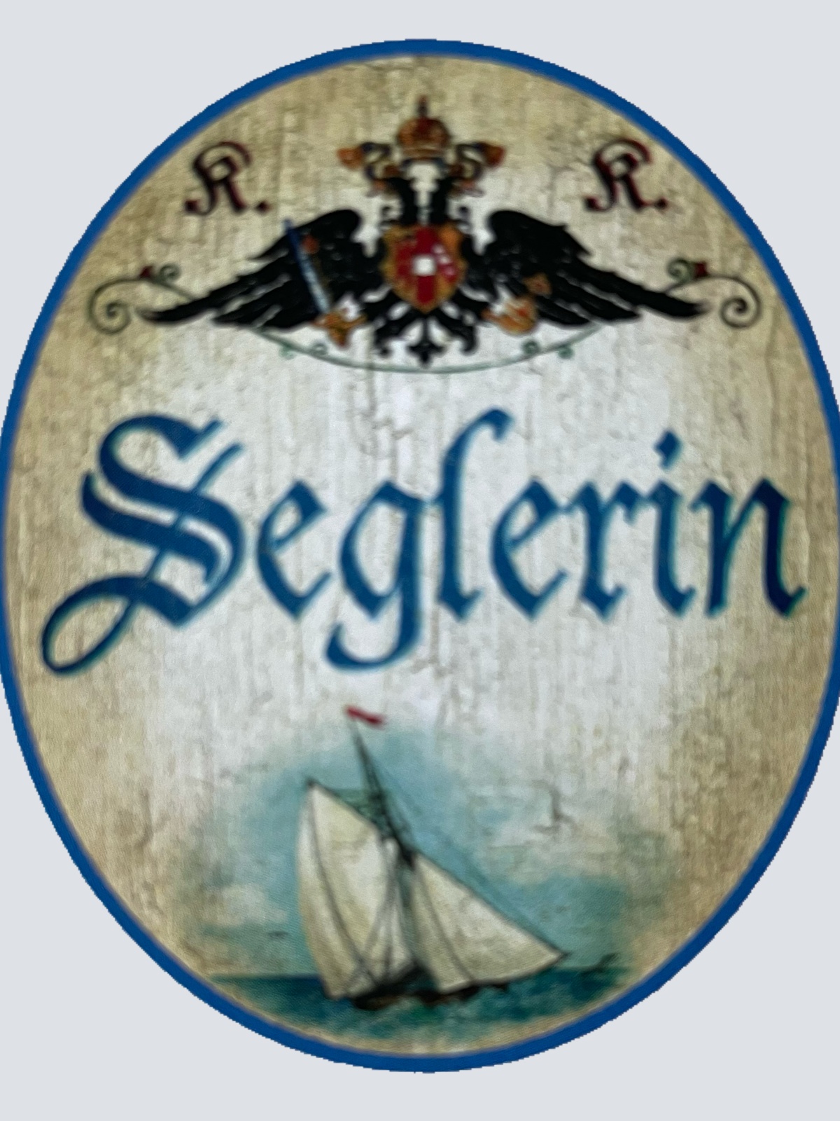 KuK Nostalgie Holzschild Seglerin Segelschiff Schifffahrt Boot Meer See Schild