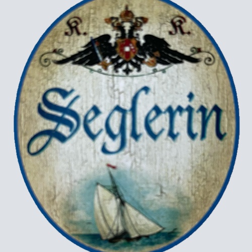 KuK Nostalgie Holzschild Seglerin Segelschiff Schifffahrt Boot Meer See Schild
