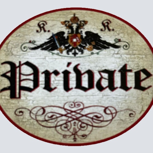 KuK Nostalgie Holzschild Private Privat Kein Eintritt Nicht Öffentlich Schild