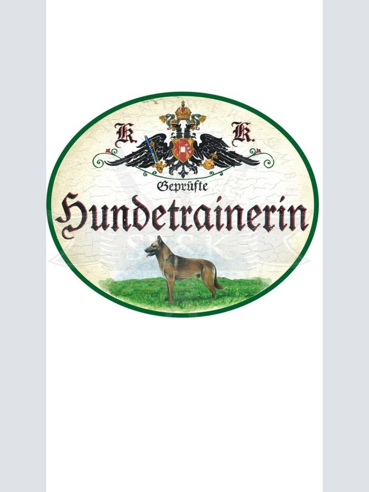 KuK Nostalgie Holzschild "HundetrainerIn"