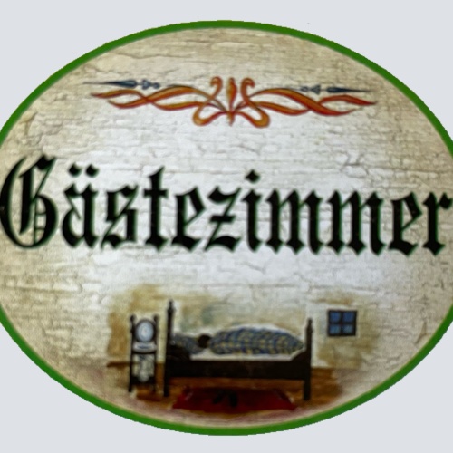 Nostalgie Holzschild Gästezimmer Gast Besucher Raum Haus Schild