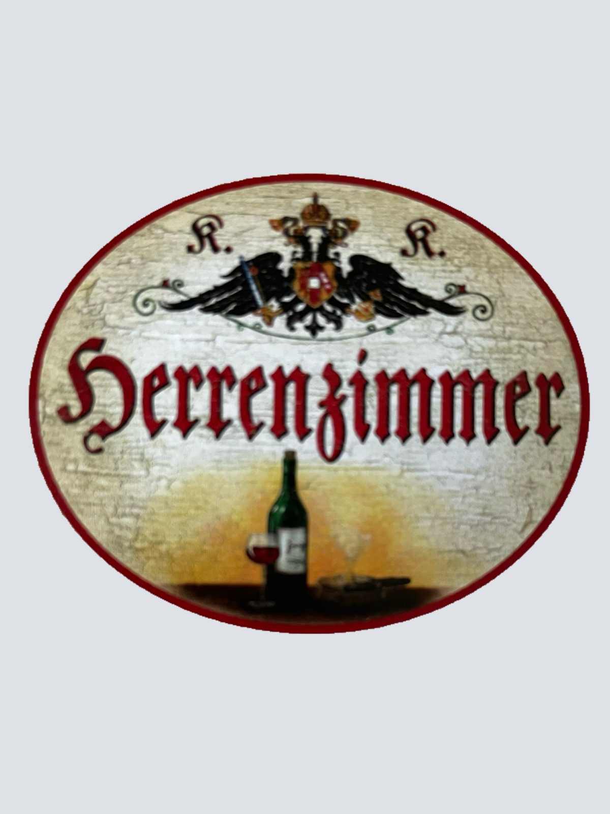 KuK Nostalgie Holzschild Herrenzimmer Hausherr Gäste Man Cave Rückzugsort Schild