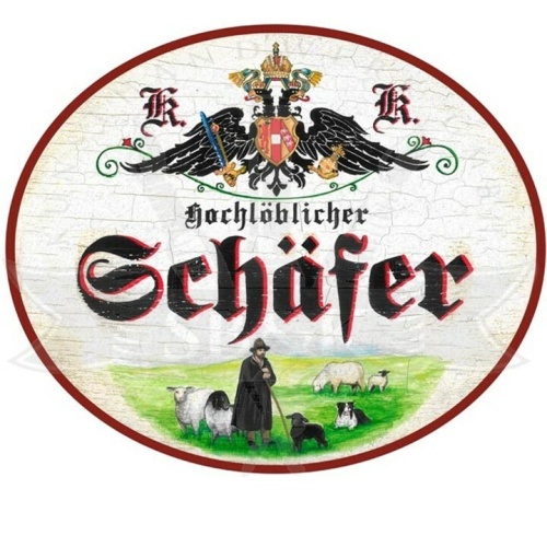 KuK Nostalgie Holzschild "Schäfer"
