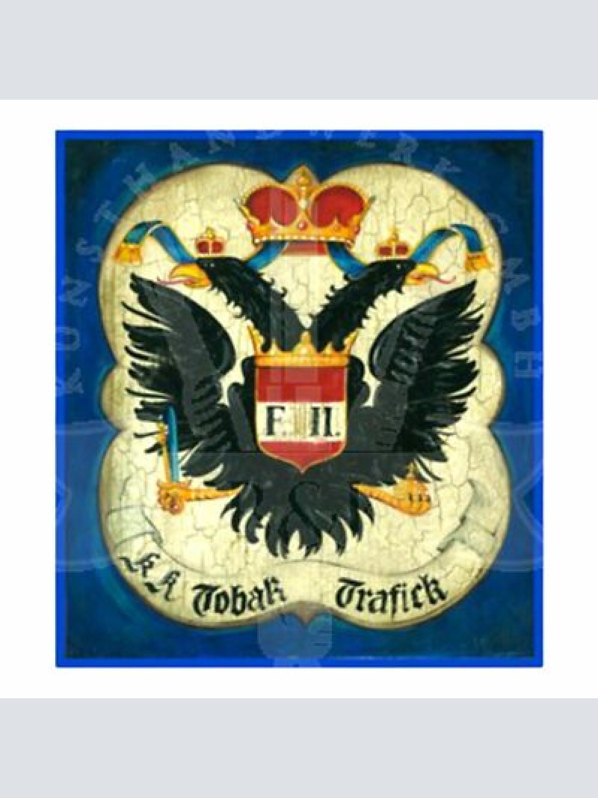 KuK Nostalgie Holzschild Schild Tabak Trafik Kaiseradler Adler