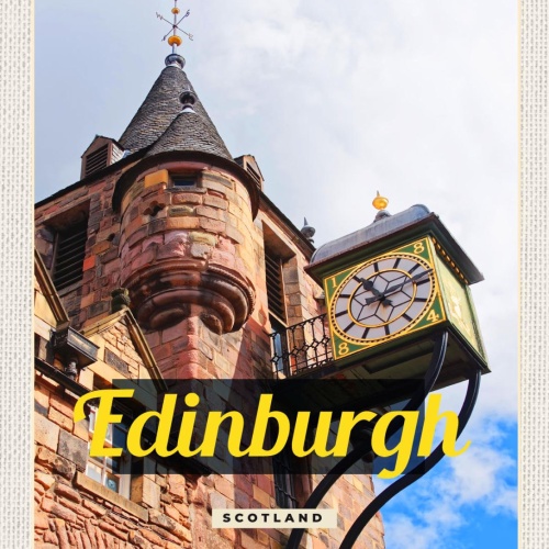 Schild Edinburgh Scotland Schottland Tolbooth 12x18 20x30 30x40 Blech od. Holz