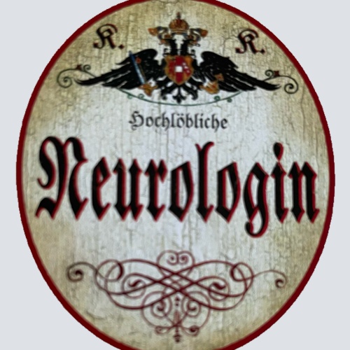 KuK Nostalgie Holzschild Hochlöbliche Neurologin Nervenärztin Neurologie Schild