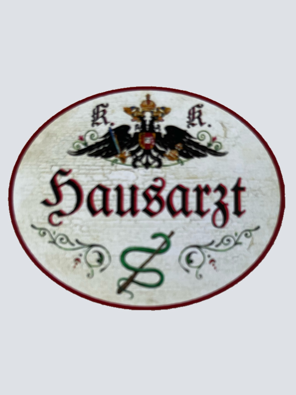 KuK Nostalgie Holzschild Hausarzt Doktor Arzt Allgemeinmediziner Schild