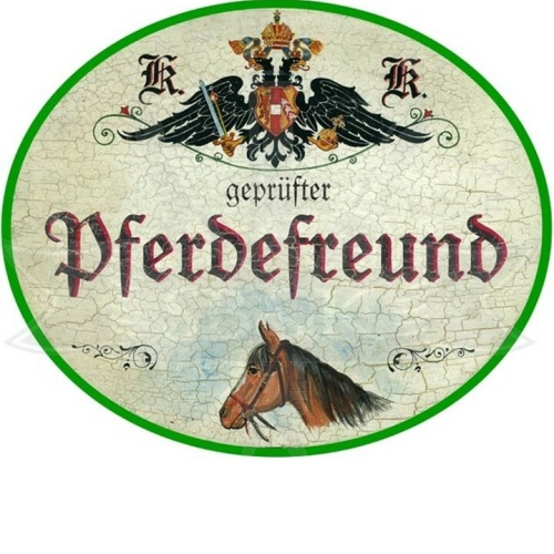 KuK Nostalgie Holzschild "Pferdefreund"
