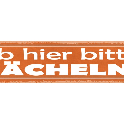 Schild Ab Hier Bitte Lächeln Lachen Gesicht Positiv Grins 46 x 10 Blech od. Holz