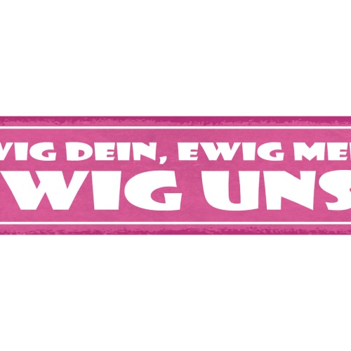 Schild Ewig Dein Ewig Mein Ewig Uns Liebe Ehe Beziehung 46 x 10 Blech od. Holz