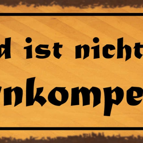 Schild Geduld Ist Nicht Meine Kernkompetenz Ungeduldig 27x10 Blech od.Holz