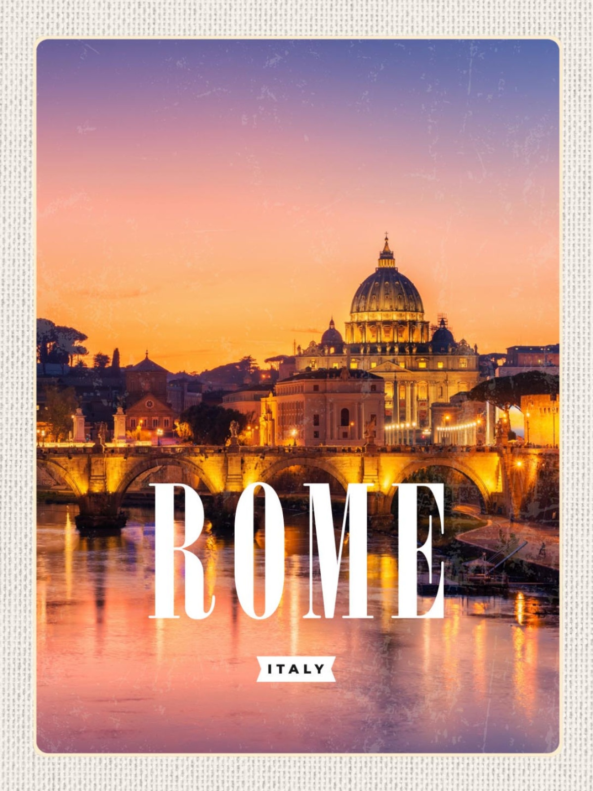 Schild Rome Italy Rom Italien Petersdom Basilika 12x18 20x30 30x40 Blech od.Holz