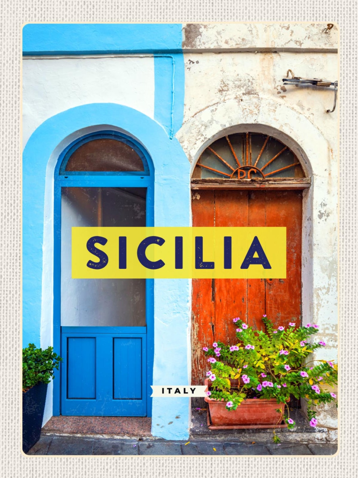 Schild Sicilia Italy Sizilien Italien Haus Eingang 12x18 20x30 30x40 Blech/Holz