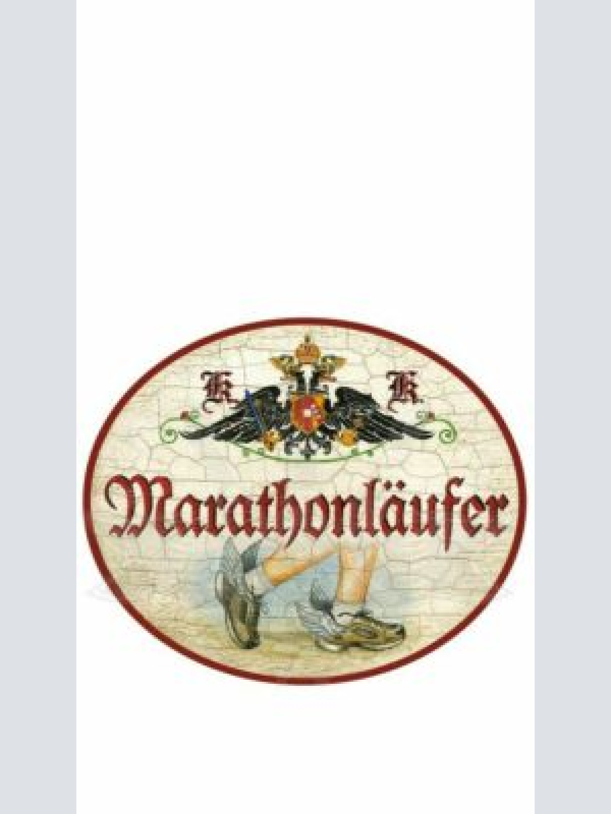 KuK Nostalgie Holzschild "Marathonläufer"