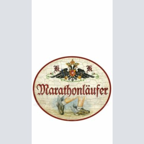 KuK Nostalgie Holzschild "Marathonläufer"
